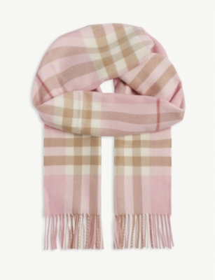 BURBERRY - Giant check cashmere scarf 