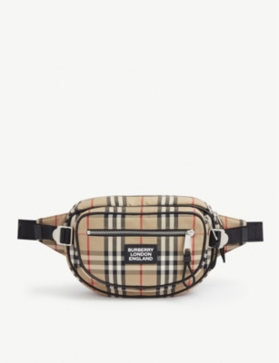 Cannon vintage check cotton belt bag 