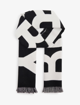 Burberry Wool Football Scarf In Multi-colored