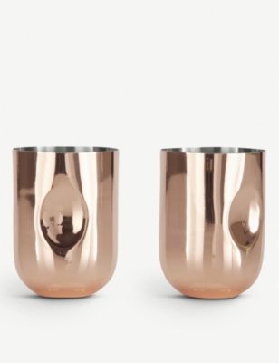 TOM DIXON Plum moscow mule mugs x2