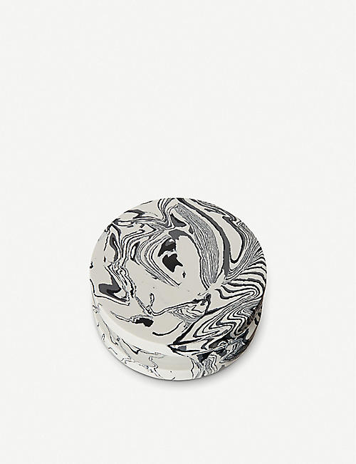 TOM DIXON: Swirl marble and resin dumbbell hook 12cm