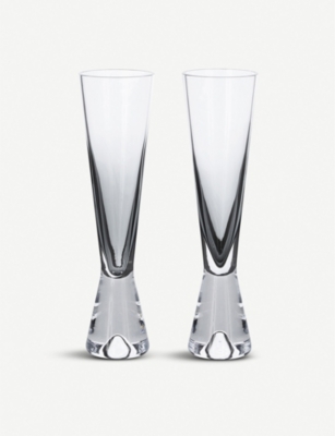 Shop Tom Dixon Clear And Black Tank Champagne Glasses Set Of 2