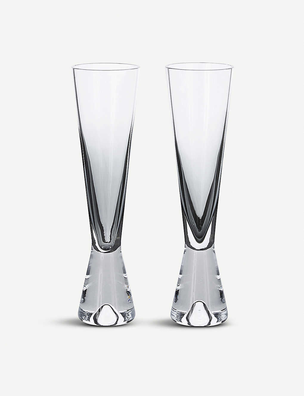 Shop Tom Dixon Clear And Black Tank Champagne Glasses Set Of 2