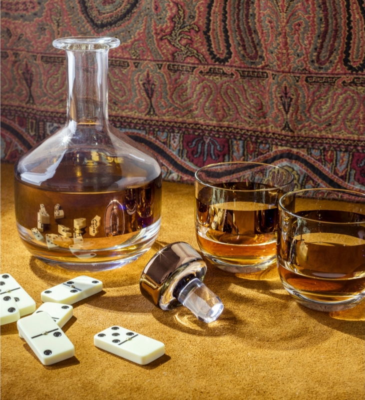 Tank whiskey glasses set of two