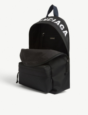 balenciaga wheel logo backpack