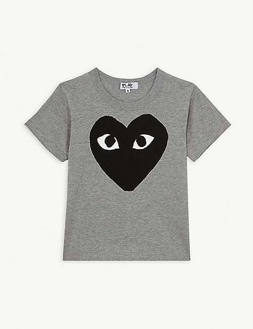 COMME DES GARCONS: Large heart motif cotton T-shirt 2-6 years