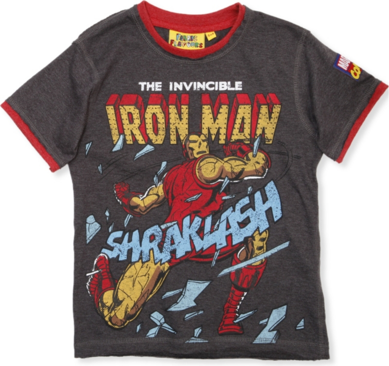 FABRIC FLAVOURS   Iron Man t shirt 3 8 years