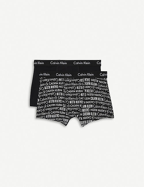 CALVIN KLEIN: Modern cotton trunk boxers pack of two 8-16 years