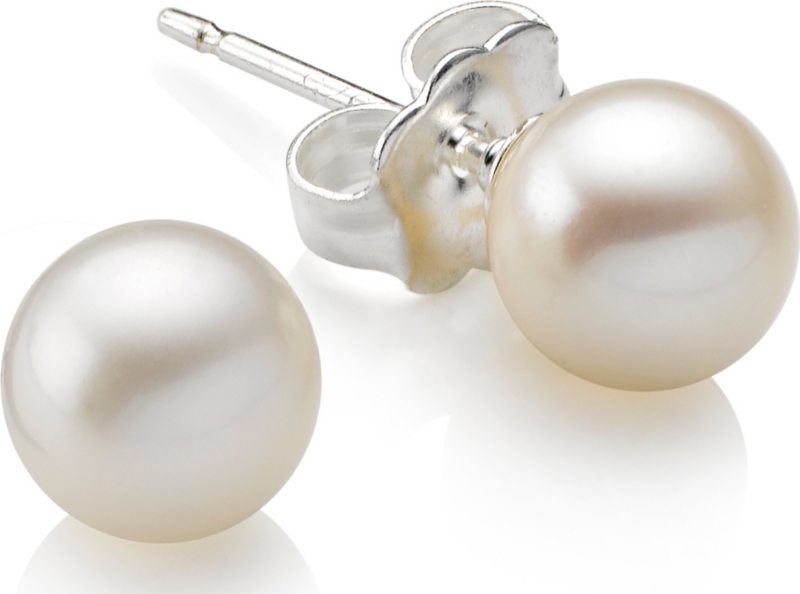 Freshwater pearl stud earrings   MOLLY BROWN  selfridges
