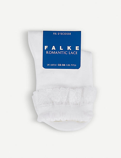 FALKE: Romantic lace fold over ankle socks 3-10 years