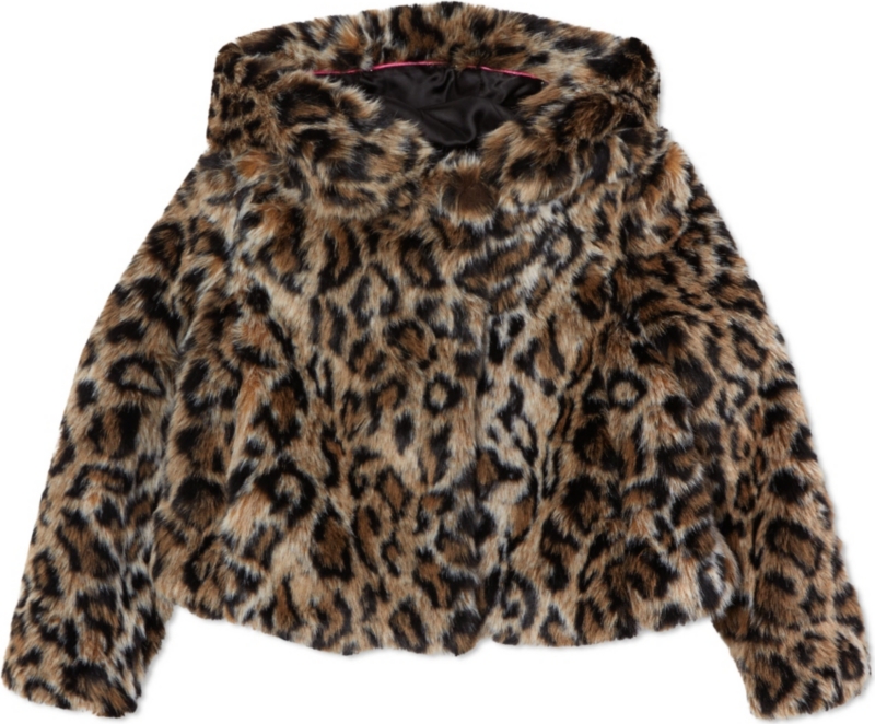 JUICY COUTURE   Faux fur leopard print jacket 2 14 years