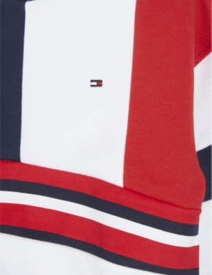 tommy hilfiger red and black sweater