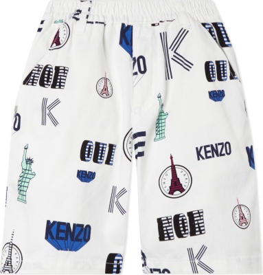 KENZO   Logo print cotton shorts 4 16 years