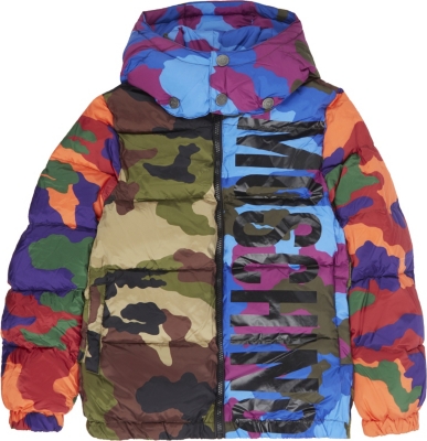 MOSCHINO - Multi-coloured camouflage print puffa jacket 4-14 years ...