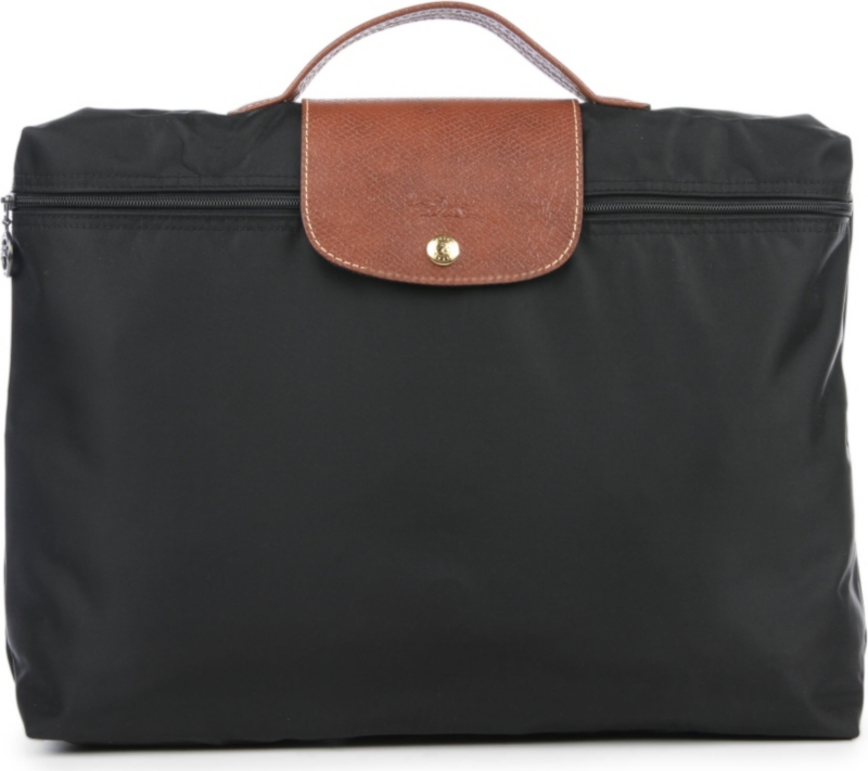 LONGCHAMP   Le Pliage briefcase in black