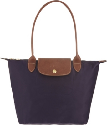 LONGCHAMP - Le Pliage small shopper in myrtille | Selfridges.com