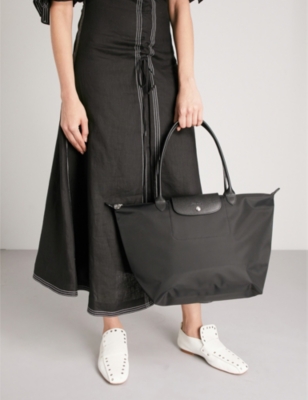 longchamp all black tote