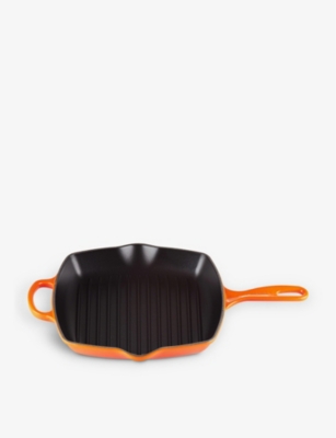 Le Creuset grill pan/skillet 26cm square, orange