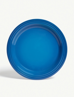 Le Creuset Stoneware Dinner Plate 22cm In Marseille Blue