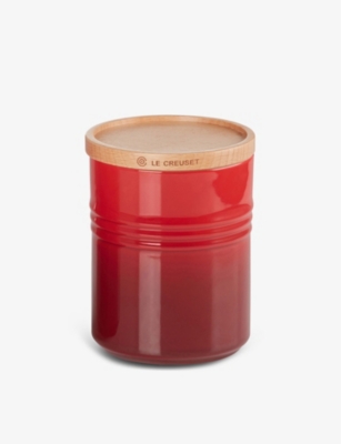 LE CREUSET Medium stoneware storage jar with lid