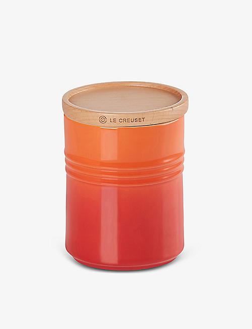 LE CREUSET: Medium stoneware storage jar with lid