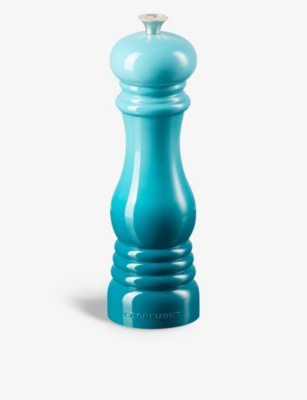 Le Creuset Carribean Salt Mill With Adjustable Grind Setting In Blue