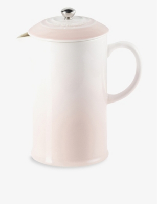 Le Creuset Stoneware Cafetiere 1l In Shell Pink