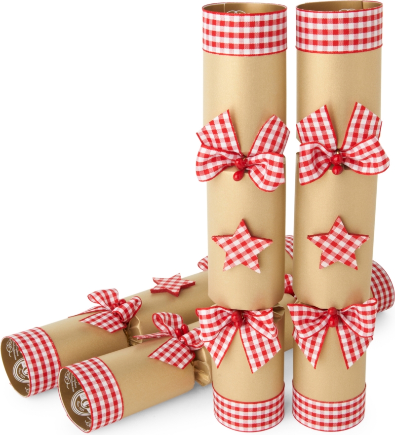 Set of Six Country gingham crackers   CHRISTMAS  selfridges