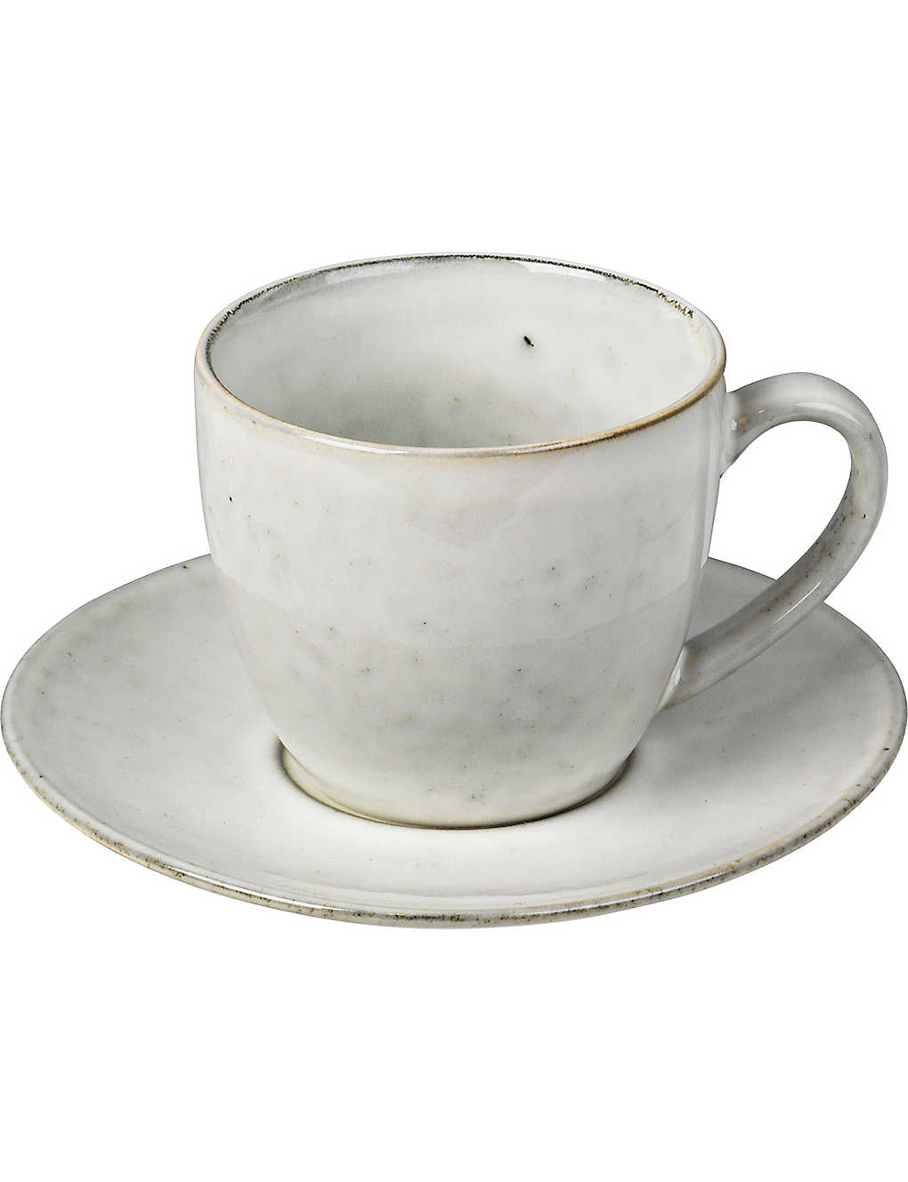 Broste Nordic Sand Stoneware Cup And Saucer