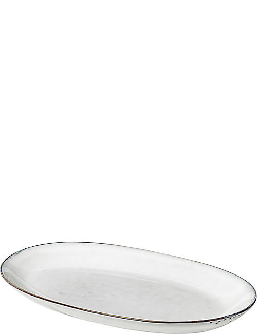 BROSTE: Nordic Sand stoneware oval plate