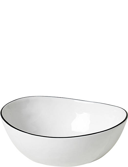 BROSTE: Curved salt porcelain bowl