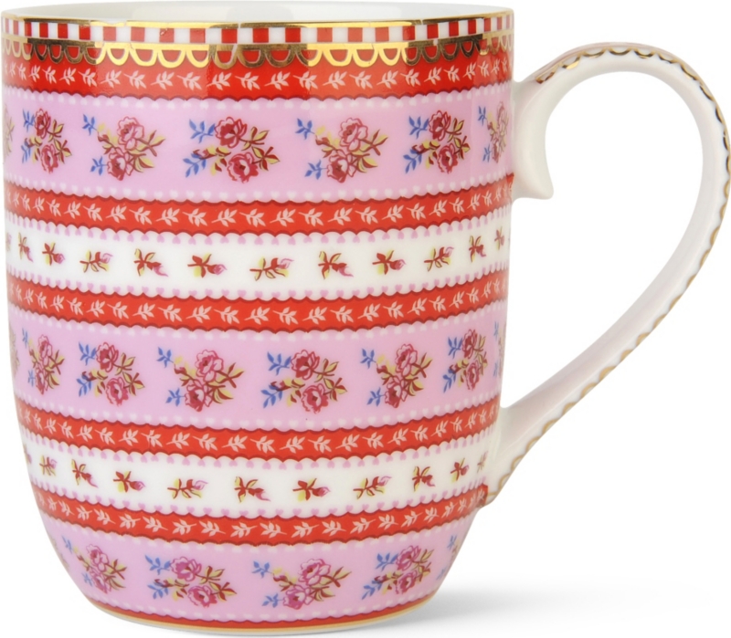 Small pink ribbon rose mug   PIP STUDIO  selfridges