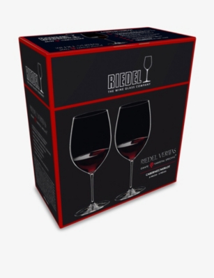 Riedel Clear Clear Veritas Cabernet Pair Of Glasses In Clear