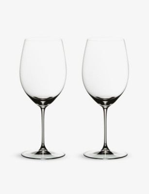 Riedel Clear Clear Veritas Cabernet Pair Of Glasses In Clear