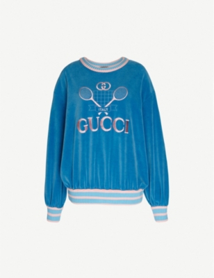 gucci velour sweatshirt