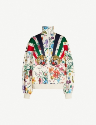 gucci floral bomber