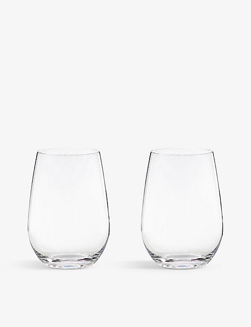RIEDEL: O glass wine tumblers set of two