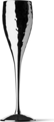 CULINARY CONCEPTS   Hammered metal pair of champagne flutes