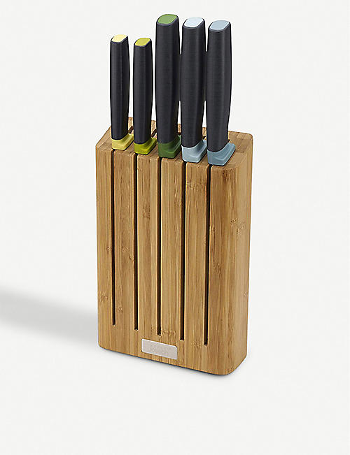 JOSEPH JOSEPH: Elevate Knives with Bamboo Block, five-piece set