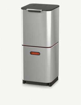 JOSEPH JOSEPH Totem Compact 40l stainless steel waste & recycling