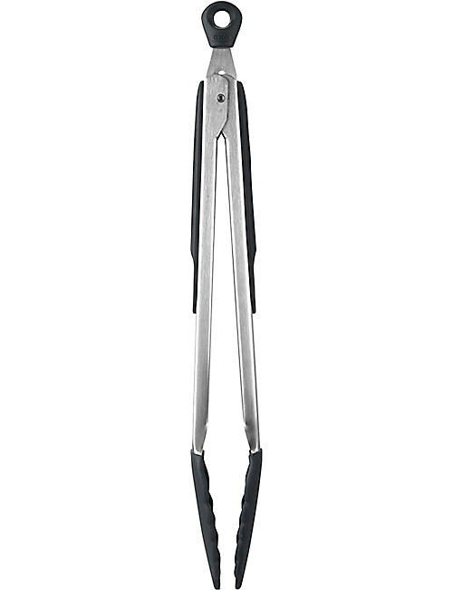OXO GOOD GRIPS: Polished stainless-steel and silicone tongs 30cm