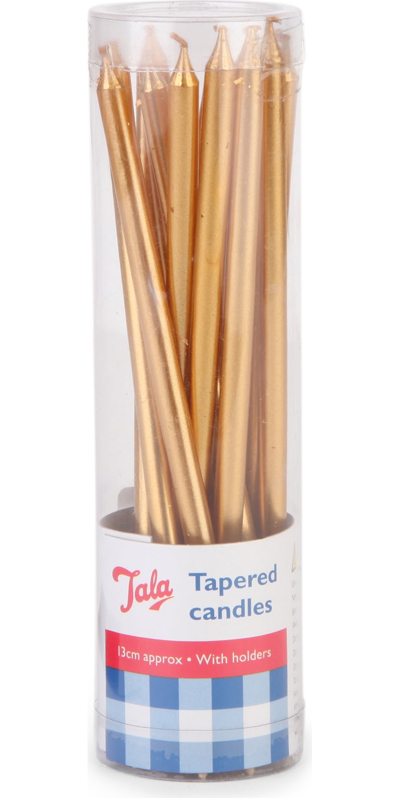 TALA   Pack of 12 tapered candles with holders