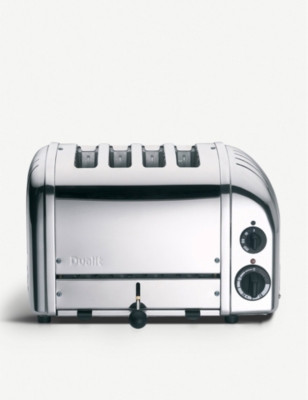 Dualit Classic Vario Two Sandwich Toaster 2 Slots White Polished Steel Finish 