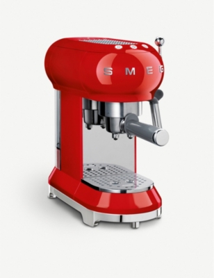 SMEG SMEG RED RED STAINLESS STEEL ESPRESSO MACHINE