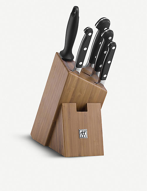 ZWILLING J.A HENCKELS: Six-piece knife and bamboo block set