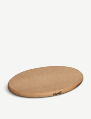 Staub Magnetic Oval Wooden Trivet 15x11cm