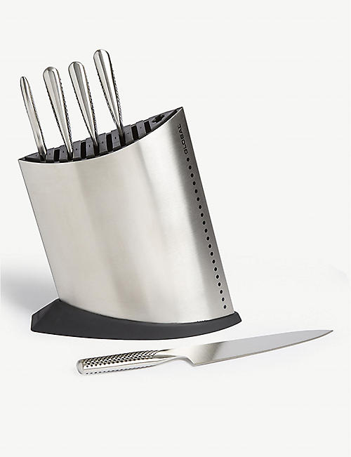 GLOBAL: Ship Shape knife block with five knives included