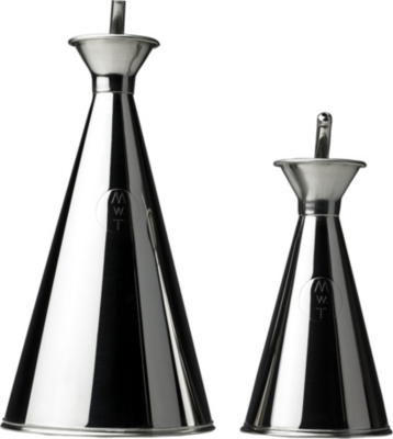 Malle W Trousseau Stainless Steel Oil And Vinegar Bottle Set