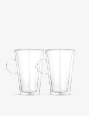 Bodum Canteen Double Wall Glass with Handle 13.5oz - Set of 2