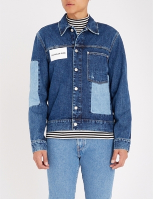 calvin klein patch denim jacket